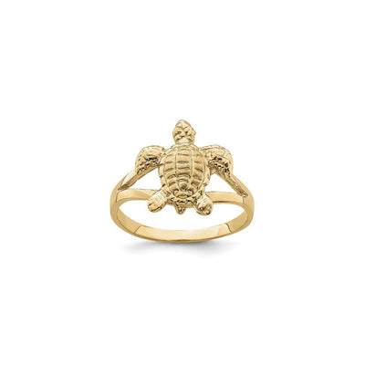Textured Sea Turtle Ring (14K) main - Lucky Diamond - New York