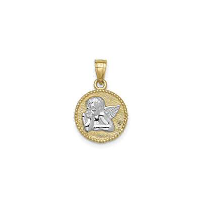 Thinking Cherub Two-Tone Beaded Medal (14K) main - Lucky Diamond - New York