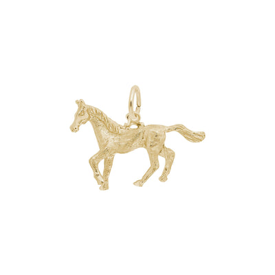Trotting Horse Pendant yellow (14K) main - Lucky Diamond - New York