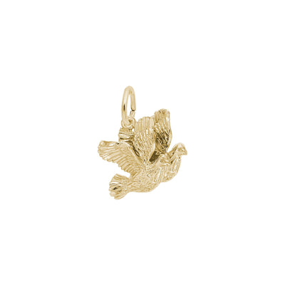 Turtle Doves Pendant yellow (14K) main - Lucky Diamond - New York