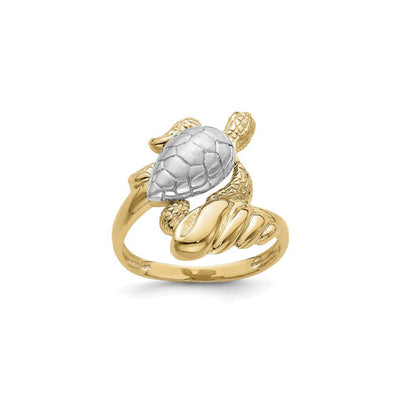 Turtle and Tidal Wave Ring (14K) main - Lucky Diamond - New York