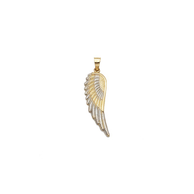 Two-Tone Angel Wing Pendant (14K) front - Lucky Diamond - New York