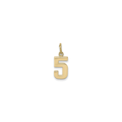 Varsity Number 5 Pendant (14K) front - Lucky Diamond - New York