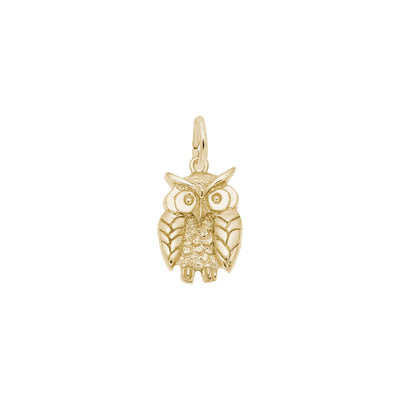 Wise Owl Pendant yellow (14K) main - Lucky Diamond - New York