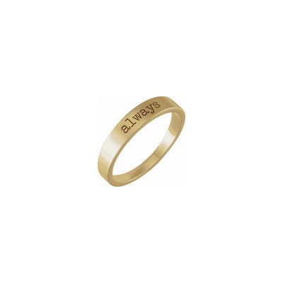 Always' Engraved Stackable Ring (14K) main - Lucky Diamond - New York