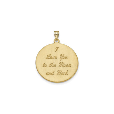 'I Love You To The Moon-and-Back'' Disc Pendant - front - Lucky Diamond - New York
