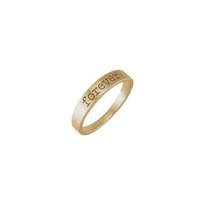 forever' Engraved Stackable Ring (14K) main - Lucky Diamond - New York