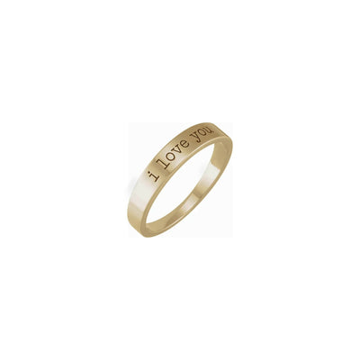 i love you' Engraved Stackable Ring (14K) main - Lucky Diamond - New York