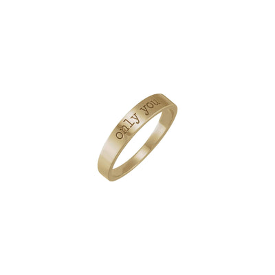 only you' Engraved Stackable Ring (14K) main - Lucky Diamond - New York
