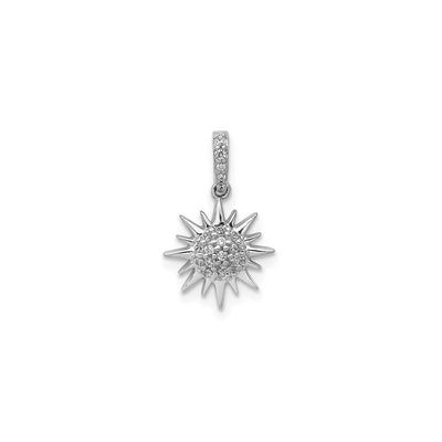 Diamond Cluster Fancy Sun Pendant (14K) front - Lucky Diamond - New York