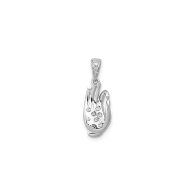 Jnana Mudra Hand Gesture Diamond Pendant (14K) front - Lucky Diamond - New York