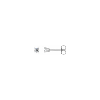 Round Diamond Solitaire (1/4 CTW) Friction Back Stud Earrings white (14K) main - Lucky Diamond - New York