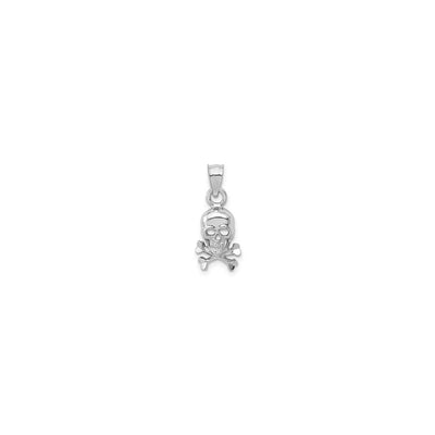 Skull and Crossbones White Gold Pendant (14K) - front - Lucky Diamond - New York