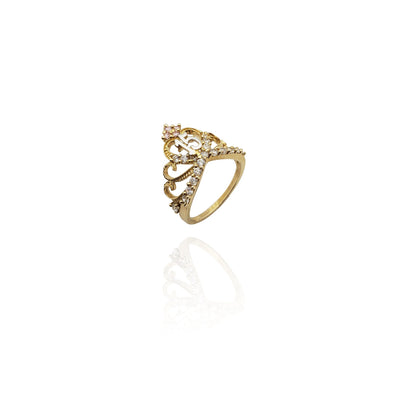 15th Birthday Crown CZ Ring (14K) New York Lucky Diamond