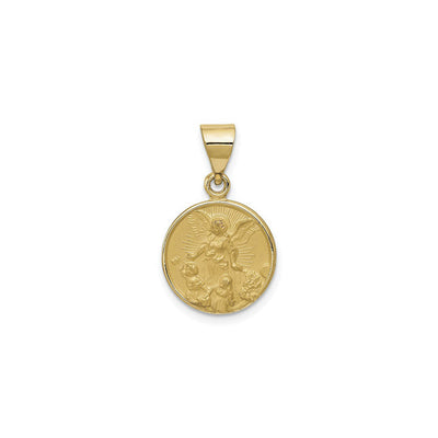 Guardian Angel Medal Pendant (18K) front - Lucky Diamond  - New York