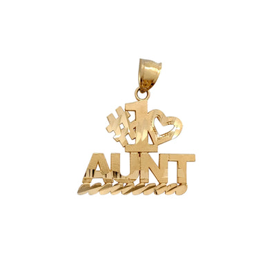 #1 Love Aunt Pendant (14K) Lucky Diamond New York