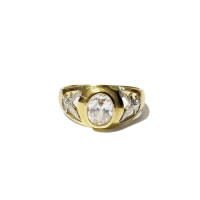 Oval CZ Eagle Ring (14K) Lucky Diamond New York