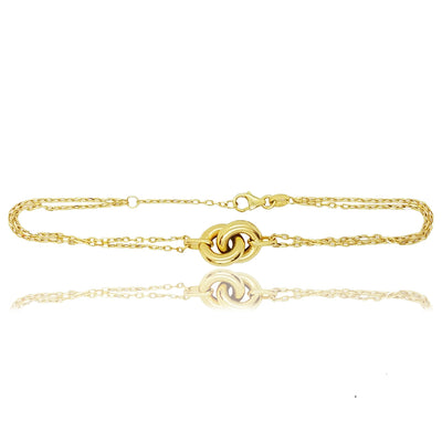 Interlocking Bracelet (14K) - Lucky Diamond