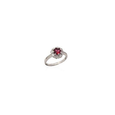 Dahlia Flower CZ Ring (Silver) New York Lucky Diamond