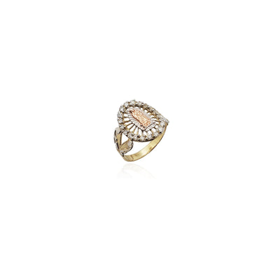 Tri-Color Virgin Mary CZ Ring (14K) New York Lucky Diamond