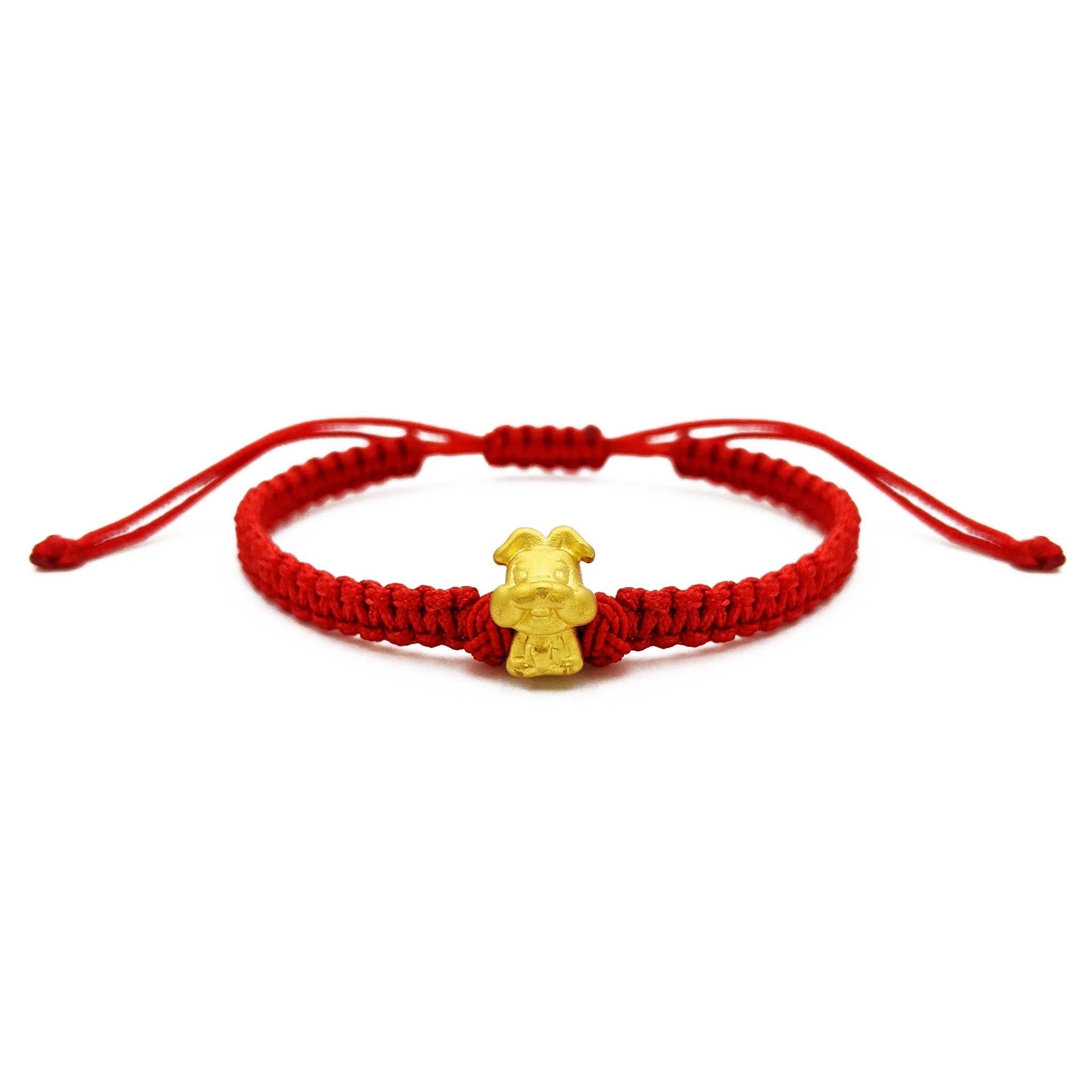 Little Rabbit Chinese Zodiac Red String Bracelet 24K Lucky D