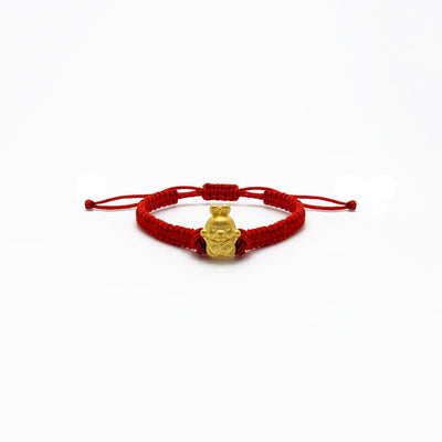 Big Bunny Chinese Zodiac Red String Bracelet (24K) Lucky Diamond - New York