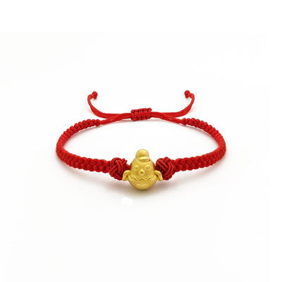 Lovely Baby Rooster Chinese Zodiac Red String Bracelet (24K) main - Lucky Diamond - New York