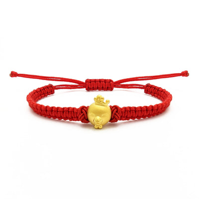 Royal Rooster Chinese Zodiac Red String Bracelet (24K) main - Lucky Diamond - New York