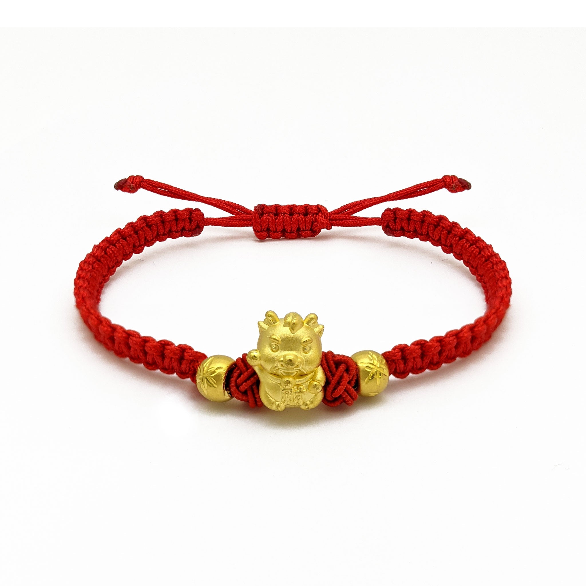 Strong Dragon Chinese Zodiac Red String Bracelet (24K) – Lucky D