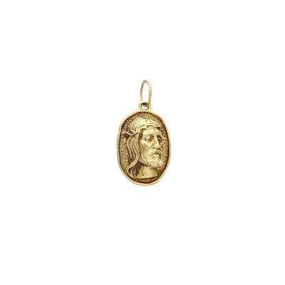 3D Jesus Head Oval Medallion Pendant (14K) Lucky Diamond New York