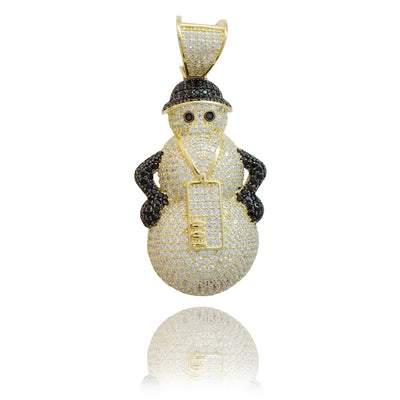 CZ Iced Out Snowman (Sterling Silver) - Lucky Diamond