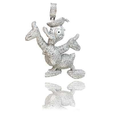 CZ Iced Out Donald Duck (Sterling Silver) - Lucky Diamond