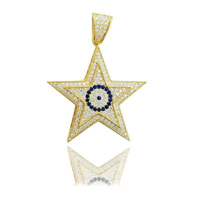 CZ Star With Eye (Sterling Silver) - Lucky Diamond