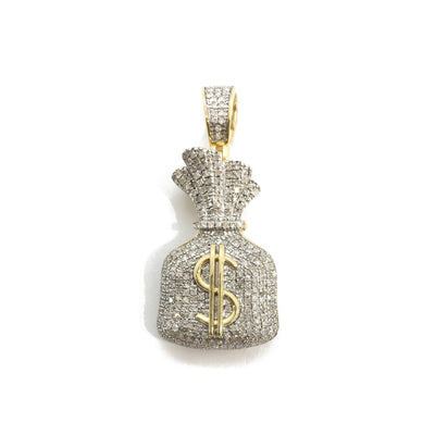 Money Bag Diamond Pendant (10K) front - Lucky Diamond - New York
