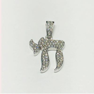 Chai Symbol Diamond Pendant (14K) - Lucky Diamond - New York
