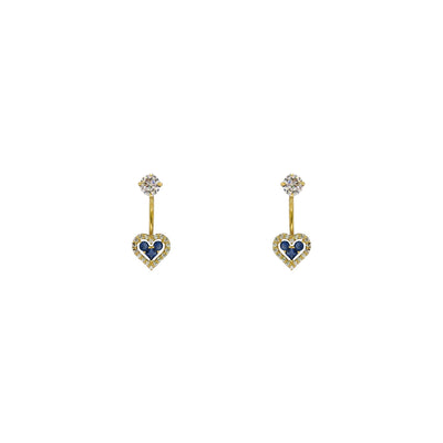 Love Curved Barbell Earrings (14K) front - Lucky Diamond - New York