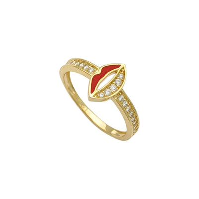 Luscious Lips Ring (14K) diagonal - Lucky Diamond - New York