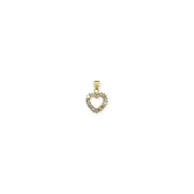 Marquise Heart Frame Diamond Pendant (14K) front - Lucky Diamond - New York