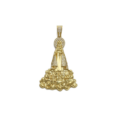 Our Lady of Charity Icy Pendant (14K) small - front - Lucky Diamond - New York