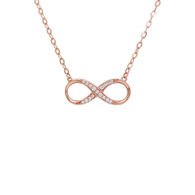 Infinity Charm Necklace (14K) front - Lucky Diamond - New York