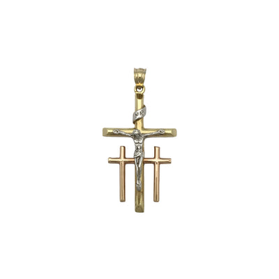 Three Crosses on Calvary Pendant (14K) front - Lucky Diamond - New York