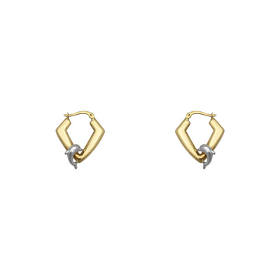 Dolphin V Hoop Earrings (14K) front - Lucky Diamond - New York