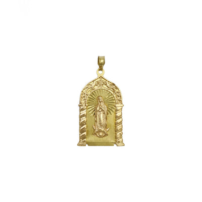 Guadalupe Virgin Two-Toned Shrine Pendant (14K) front - Lucky Diamond - New York
