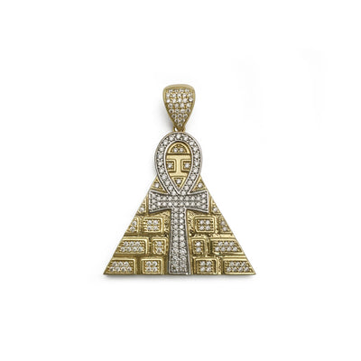 Icy Ankh Pyramid Pendant (14K) front - Lucky Diamond - New York