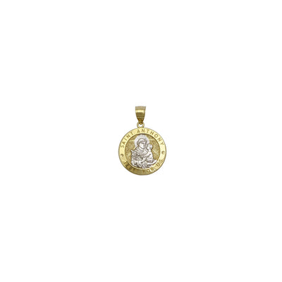 Saint Anthony Round Medallion Pendant (14K) front - Lucky Diamond - New York