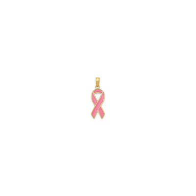 Cancer Awareness Ribbon Pendant (14K) front - Lucky Diamond - New York