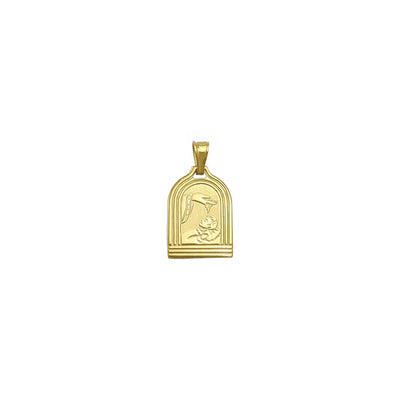 Christening Arched Pendant (14K) front - Lucky Diamond - New York