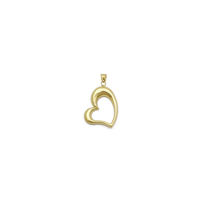 Curvy Heart Outline Pendant (14K) front - Lucky Diamond - New York