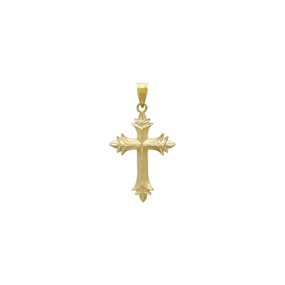 Diamond-Cut Patonce Crucifix Pendant (14K) front - Lucky Diamond - New York