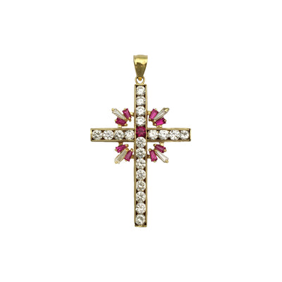 Embellished Celtic Cross Pendant (14K) front - Lucky Diamond - New York